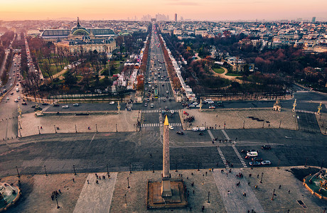 法国巴黎协和广场鸟瞰图