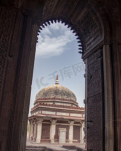 Qutub Minar 校区，世界遗产，世界最高的砖尖塔，新德里，印度