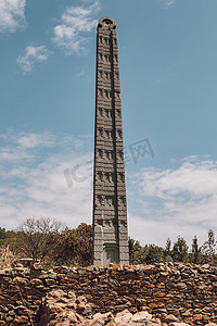 埃塞俄比亚阿克苏姆市著名的古代方尖碑