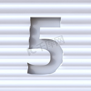 在波面 NUMBER 5 FIVE 3D 中切出字体
