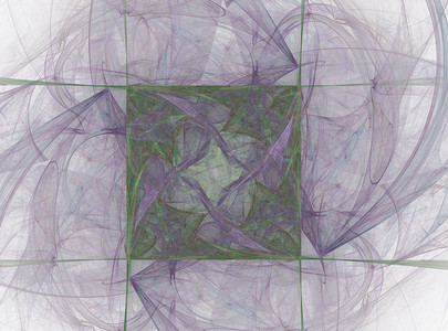 电脑壁纸绿色摄影照片_以花卉图案形式的绿色丁香抽象分形的 3D 渲染