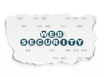 网页设计理念： 撕纸背景上的网络安全