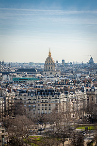 国际大都市摄影照片_俯瞰巴黎的屋顶