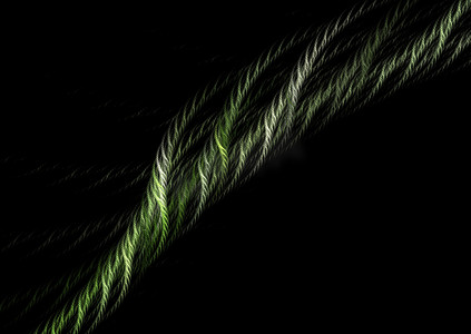 深绿色分形，看起来像绳子