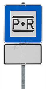拼车摄影照片_交通标志-停车和乘车（包括剪切路径）