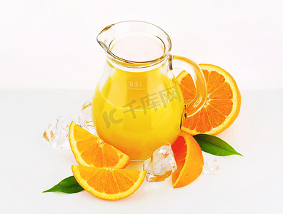 橙汁海报免费摄影照片_一壶橙汁