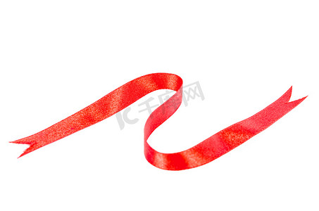 闪亮的红色缎带。
