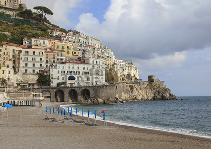 意大利南部阿马尔菲海岸的美丽风景 重要的旅行