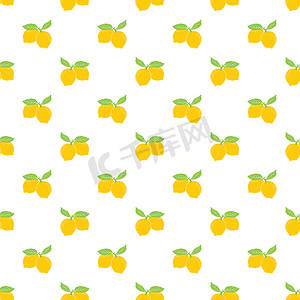 果冻素描摄影照片_水果背景无缝模式与手绘素描柠檬矢量图
