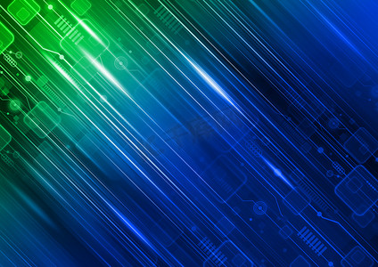 科技蓝色线条背景摄影照片_科技背景设计