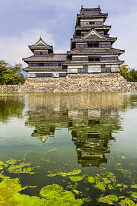 日本本州东部美丽的中世纪城堡松本