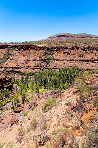 戴尔斯峡谷摄影照片_Karijini 国家公园绿洲的 Dales Gorge 瞭望台