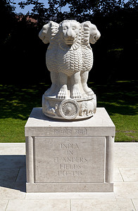伊普摄影照片_印度在佛兰德斯战场纪念碑在伊普尔