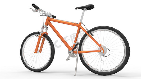 橙色自行车