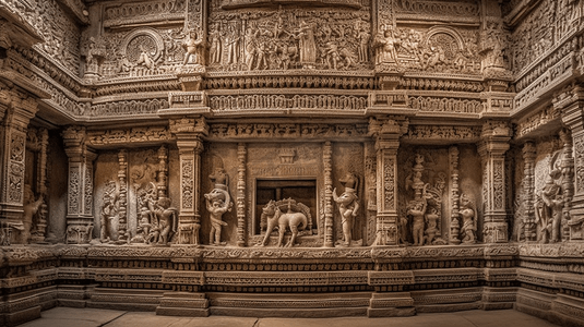 印度教寺庙的墙壁