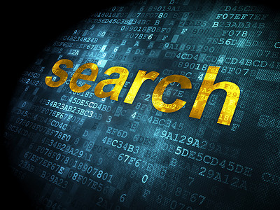 搜索引擎优化 web 开发概念： 在数字背景上搜索
