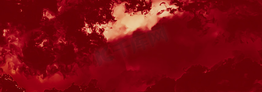 红红火焰背景摄影照片_热火火焰或红云作为极简主义背景设计