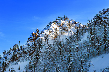 冬天的雪岳山，韩国名山