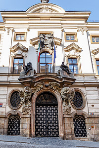 意大利驻布拉格大使馆的入口