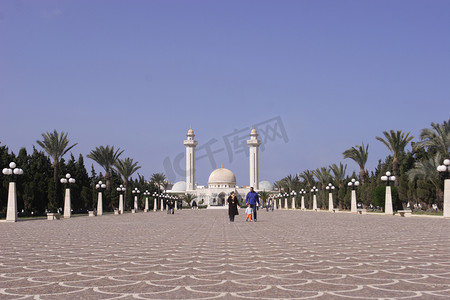 莫比乌斯环设计摄影照片_哈比卜布尔吉巴陵墓，莫纳斯提尔