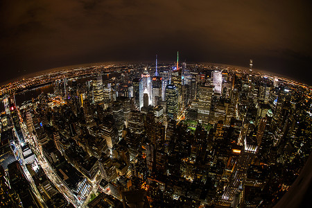 从帝国大厦看纽约夜景
