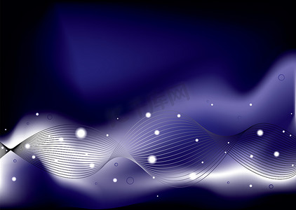 能量波线条摄影照片_虚拟波发光蓝色