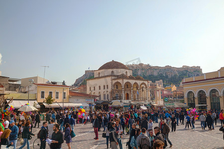 希腊雅典蒙纳斯提拉奇广场