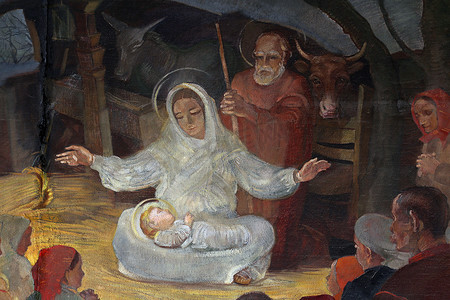 耶稣十二门徒摄影照片_耶稣诞生