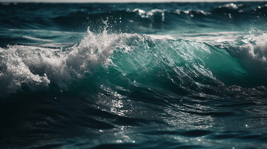 一个有波浪的水体的特写镜头