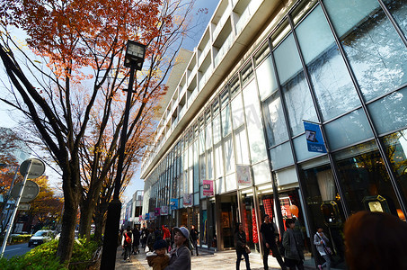 东京-11 月 24 日： 人们在表参道山附近购物
