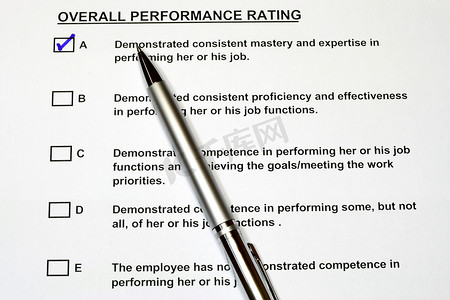 整体绩效评分表 2
