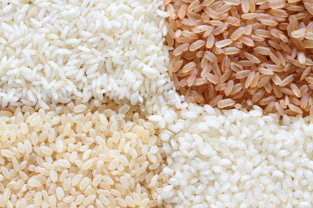 糙米和白米背景