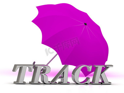 TRACK-银色字母和伞的铭文