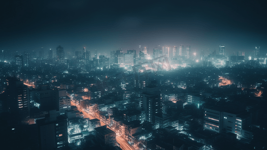城市夜景模糊摄影照片_一张城市夜景的模糊照片