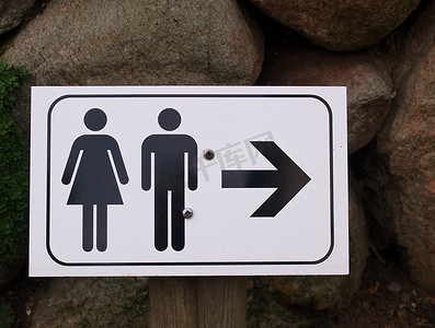 公共厕所 WC 的标志