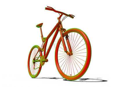 炫酷酸性摄影照片_酸性自行车