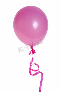 庆祝气球摄影照片_粉色气球