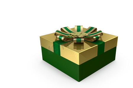 3D 插图：装有节日礼物的盒子。