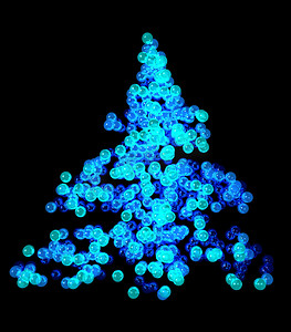 抽象蓝色粒子圣诞树