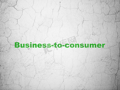 财务理念：企业对消费者在背景墙上