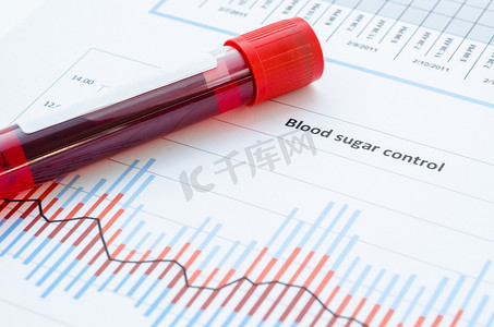 用于筛查糖尿病测试的血液样本。