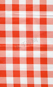 红色的国际象棋摄影照片_红色和白色单元格中的织物