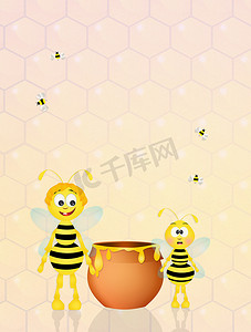 可爱蜂蜜摄影照片_蜂蜜蜜蜂