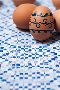 蓝白毛巾上的彩蛋
