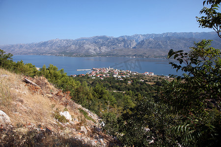 Vinjerac，克罗地亚亚得里亚海的一个沿海小镇