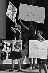 雨林行动委员会在雪佛龙总部抗议