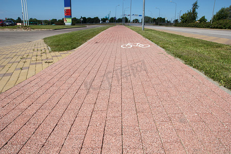 砖砌自行车道