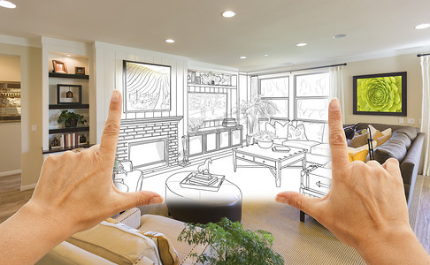 手框定制客厅绘图照片组合