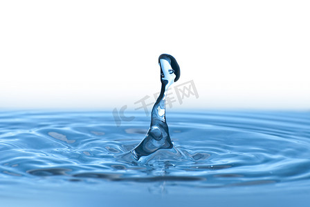 蓝色水环境抽象背景-蓝色水滴 s