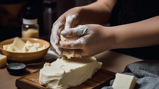 妇女手用奶油肥皂涂奶油妇女用在手上涂